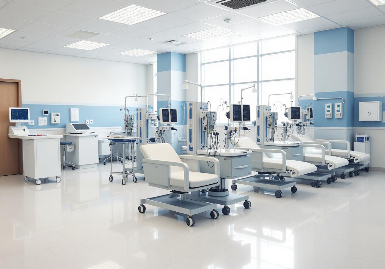 Dialysis centre with modern machines